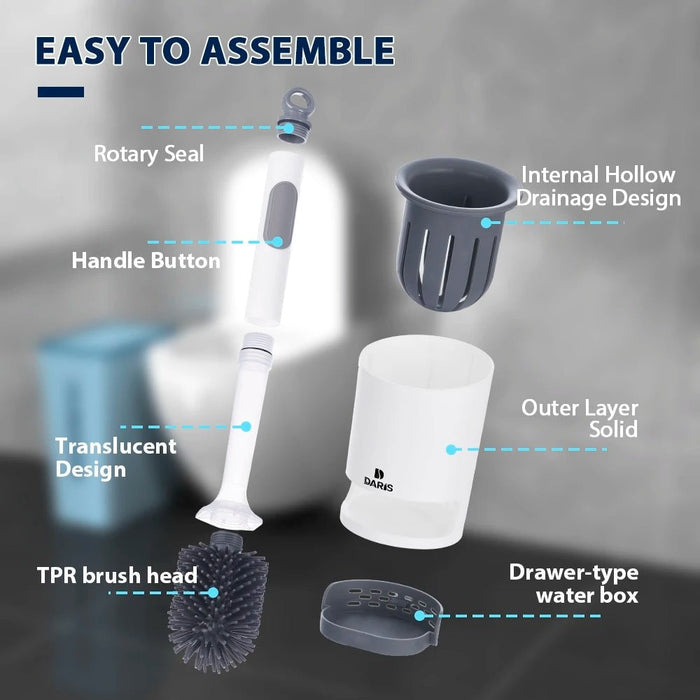 Wall-Mounted Breathable Silicone Tpr Brush With Long Handle