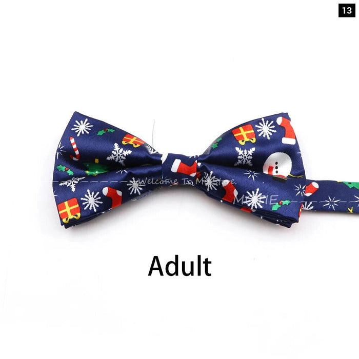 Christmas Bowtie Snowflake Pattern Polyester Parent-Child Wedding Party Accessories