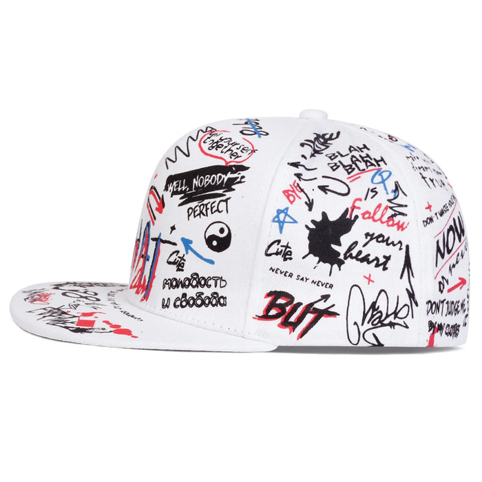 Adjustable Graffiti Print Baseball Cap / Hat