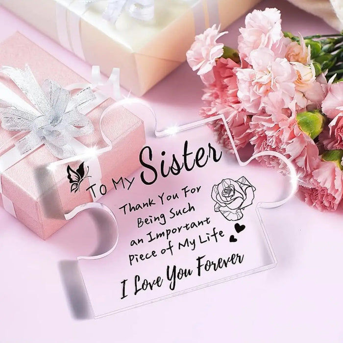 Sister's Birthday & Christmas Puzzle Plaque Perfect Gift!