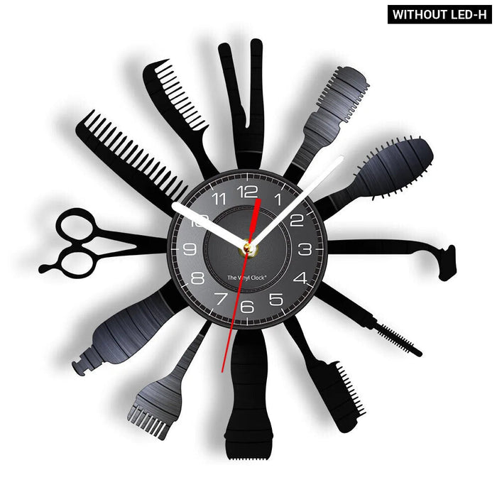 Barber Wall Clock For Hair Salon Interior Design