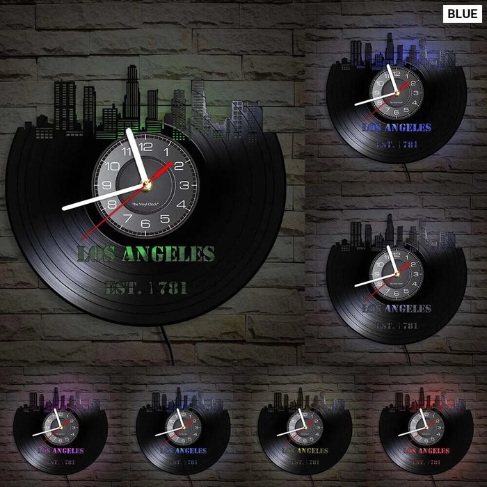 La Skyline Vinyl Record Clock