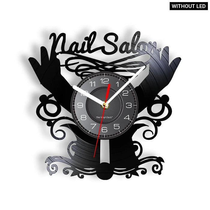 Beauty Salon Vinyl Record Wall Clock