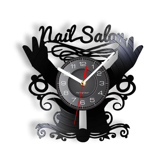 Beauty Salon Vinyl Record Wall Clock