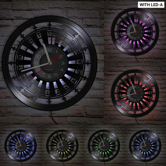 Vinyl Record Casino Wall Clock