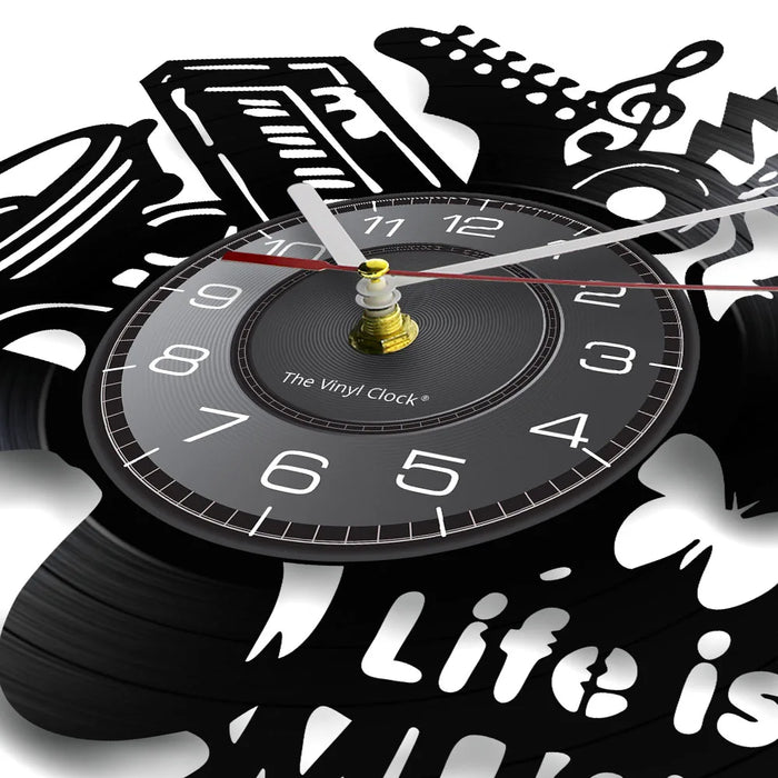 Musical Life Quote Wall Clock