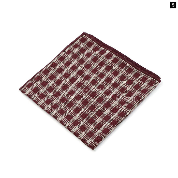 Classic Cotton Plaid Hankerchiefs For Weddings