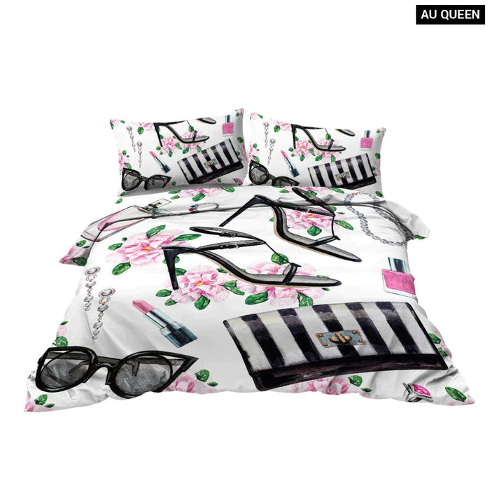 3 Piece Bedding Set With Duvet Cover And Pillow Shams