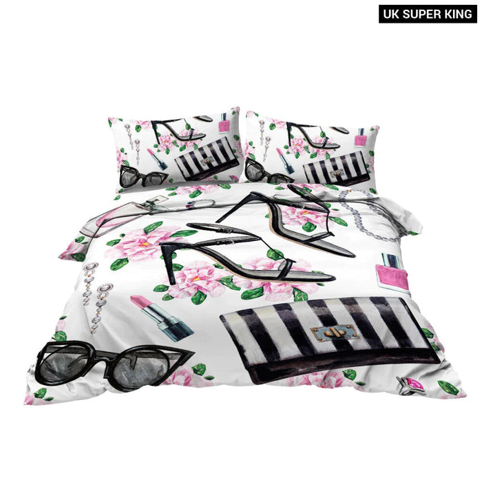 3 Piece Bedding Set With Duvet Cover And Pillow Shams