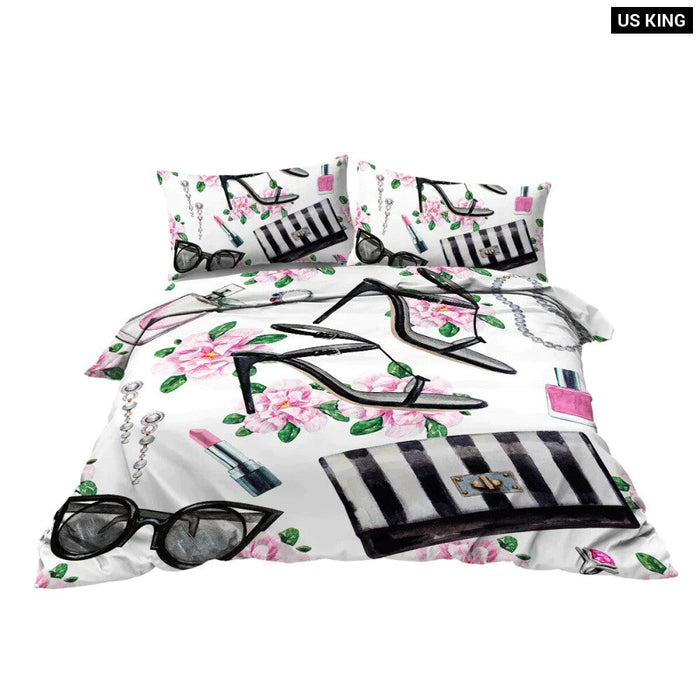 3 Piece Bedding Set With Duvet Cover And Pillow Shams