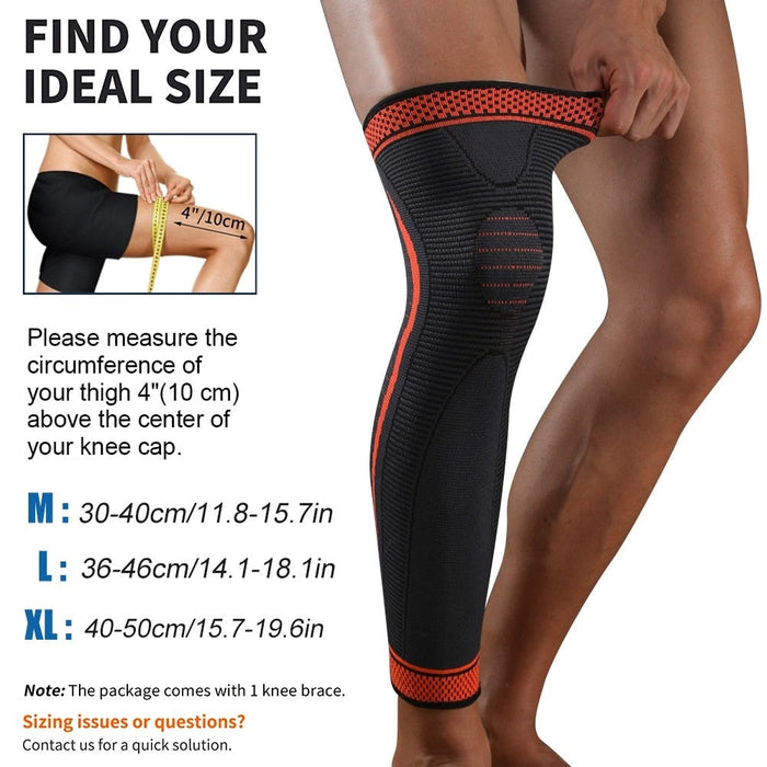 Long Knee Leg Compression Sleeves for Cycling Running Basketball Joint Pain Relief