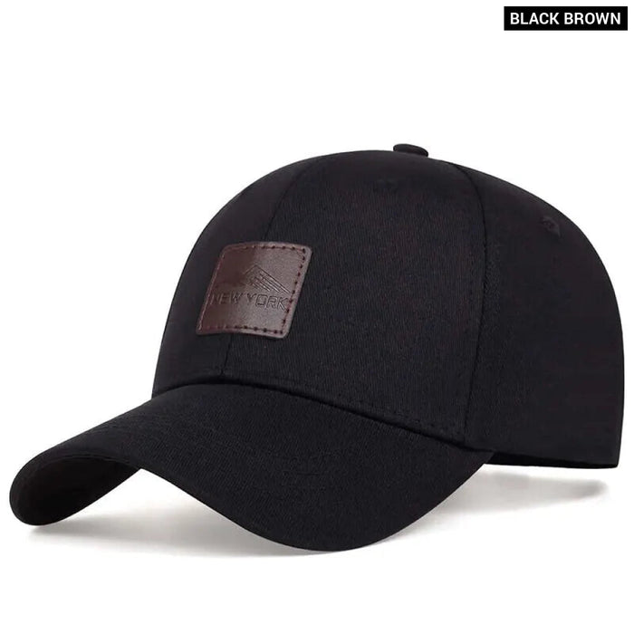 Adjustable Leather Snapback Baseball Cap / Hat For Outdoor Wear