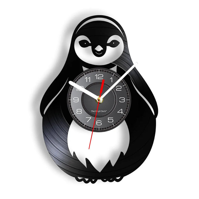 Penguin Vinyl Record Wall Clock