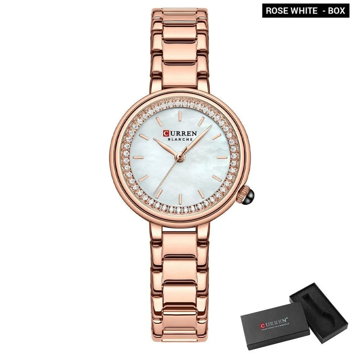 Simple Quartz Wristwatches For Ladies Thin Stainless Steel Band Watches Female