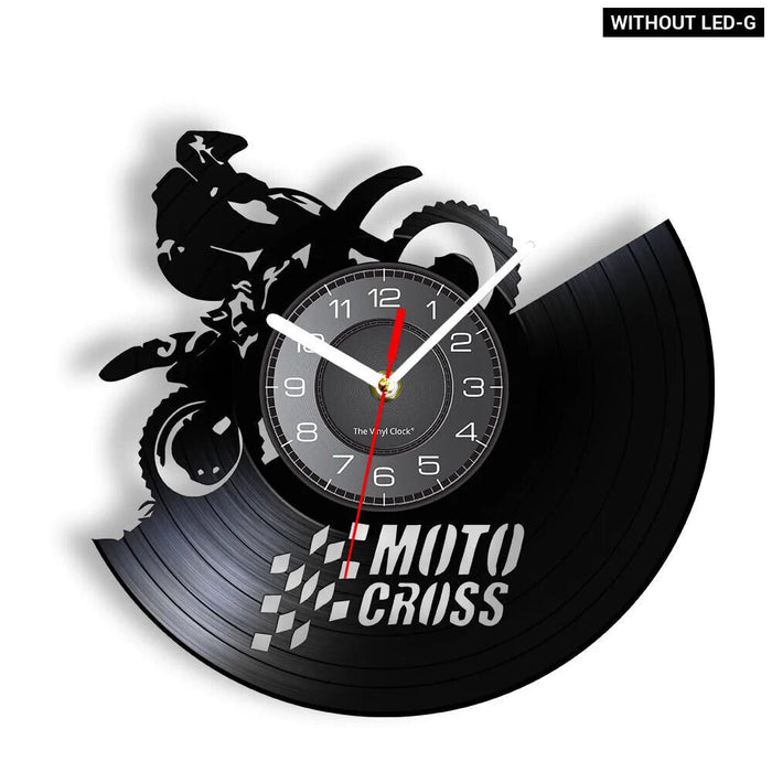 Motocross Vinyl Record Wall Clock