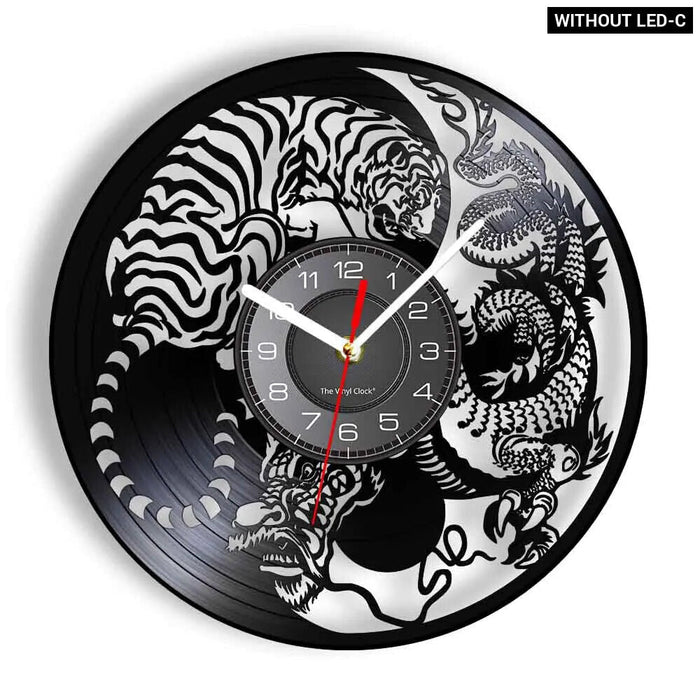 Wild Tiger Vinyl Record Wall Clock