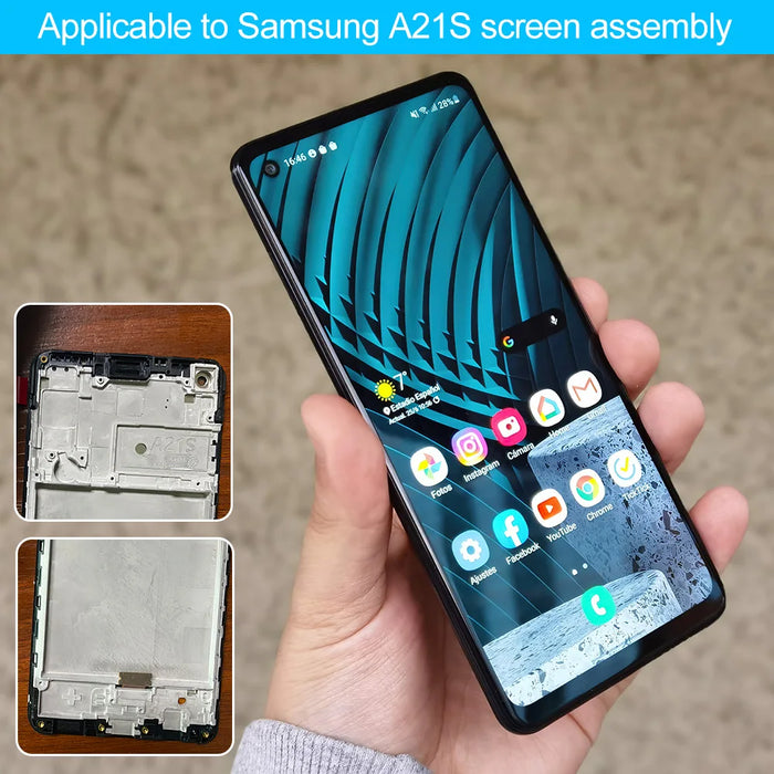 Samsung A21s Lcd Display With Touch Screen And Frame