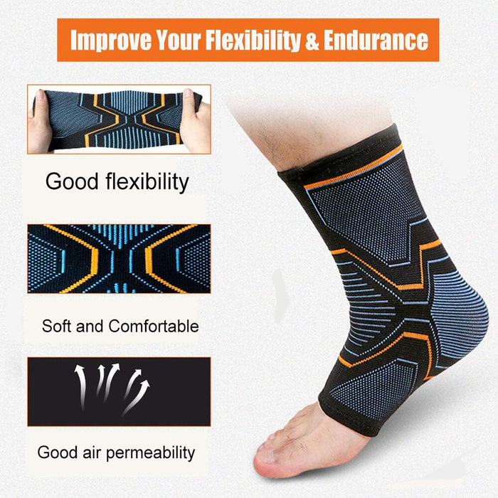 Elastic Knitted Ankle Brace Sleeves For Cycling Yoga Basketball Volleyball