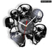 Vinyl Record Wall Clock With Skulls