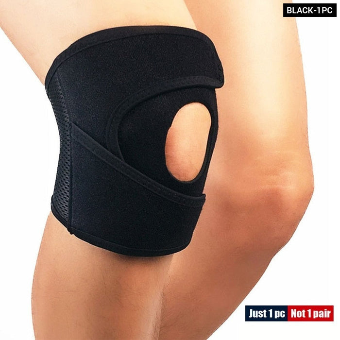 1Pc Adjustable Anti-Slip Open-Patella Stabilizer Knee Brace For Outdoor Sports