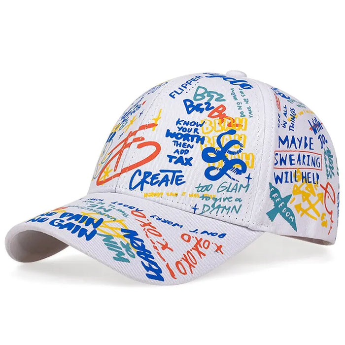 Spring / Autumn Graffiti Print Snapback Cap / Hat