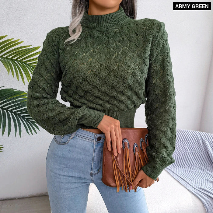 Knit Pullover With Hollow Sleeves