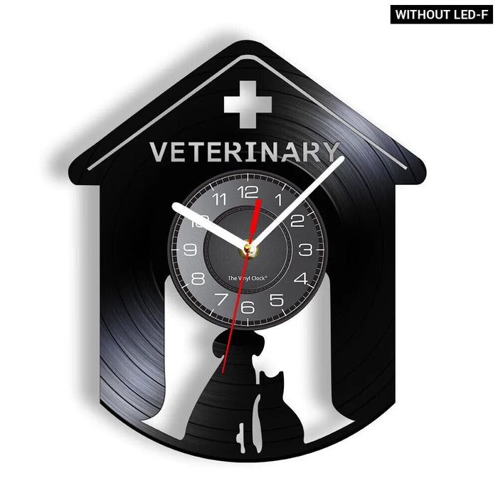 Veterinary Care Vinyl Record Wall Clock