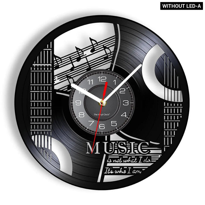 Music Speaks Vinyl Record Wall Clock