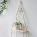 Boho Macrame Wall Shelf For Home Decor