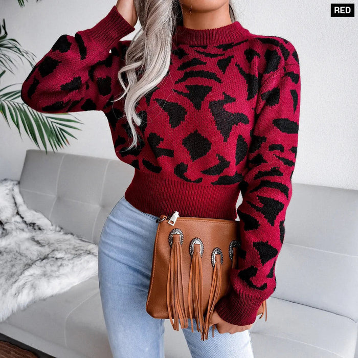 Leopard Pattern Sweater For Women