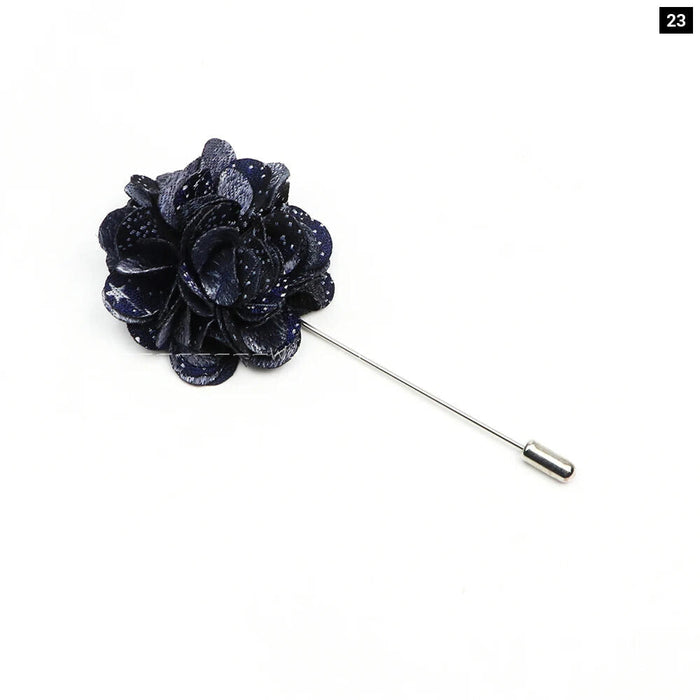 Handmade Romantic Flower Brooch Mens Wedding Suit Accessory