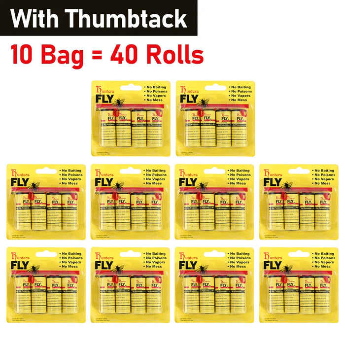 40 Rolls Fly Sticky Paper For Insect Control