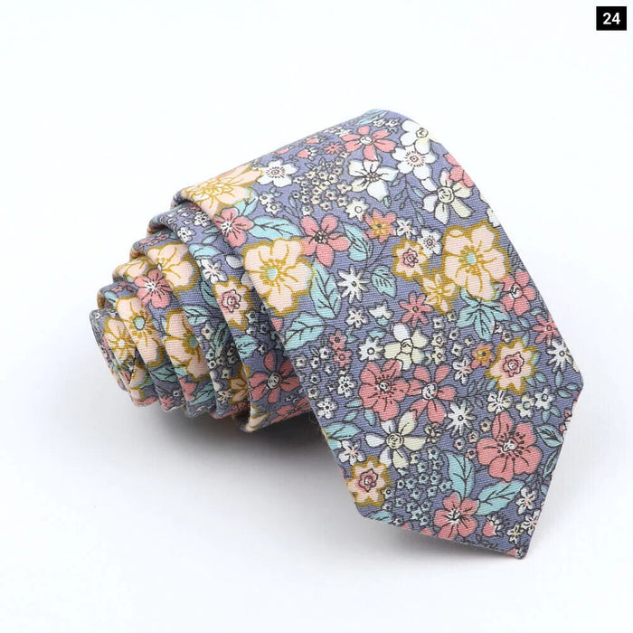 Cartoon Neck Ties For Men Slim Casual Cotton For Weddings And Parties