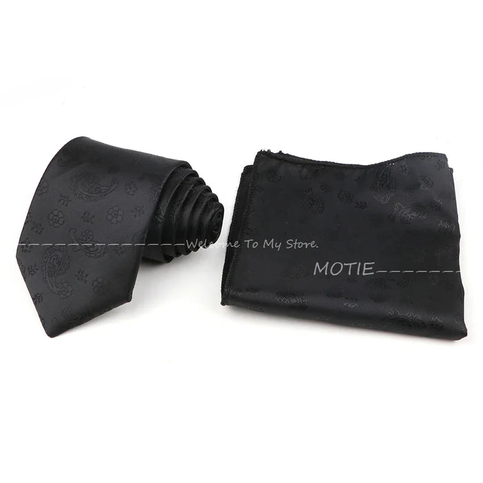 Mens Luxury Pocket Square Tie Set For Business And Parties