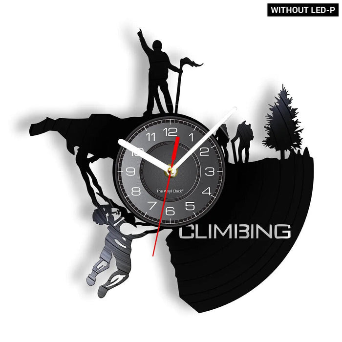 Extreme Rock Climbing Vinyl Record Clock