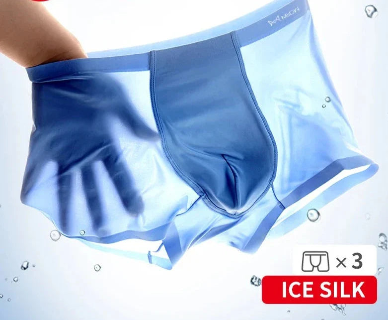 Pack Of 3 Mens Ice Silk Boxers