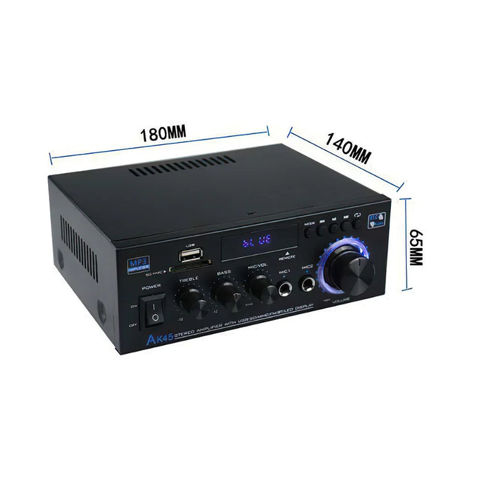 Bluetooth Stereo Power Amp 2.0 Ch 40wx2 Usb