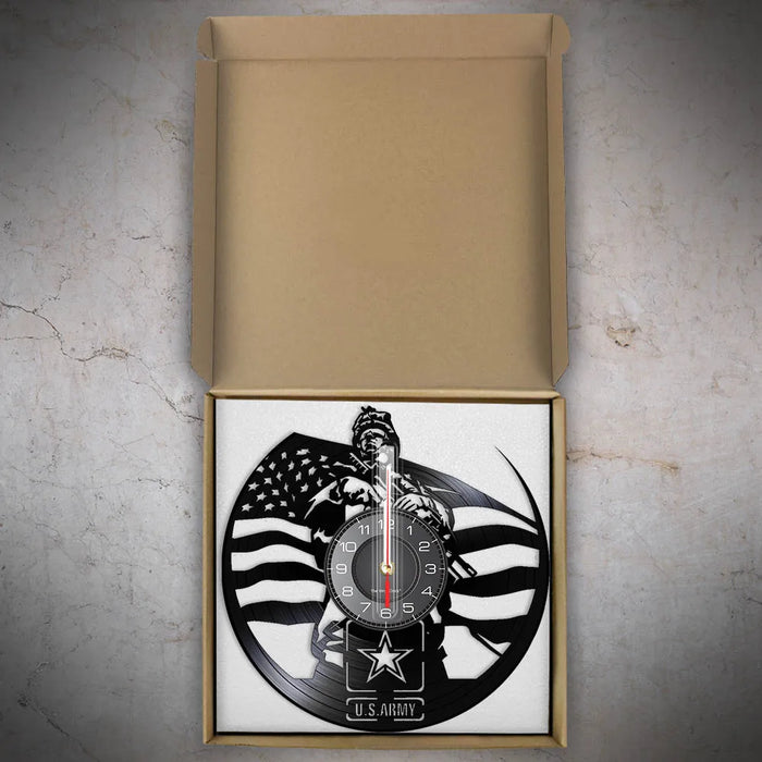 Us Army Soldier Vinyl Record Wall Clock