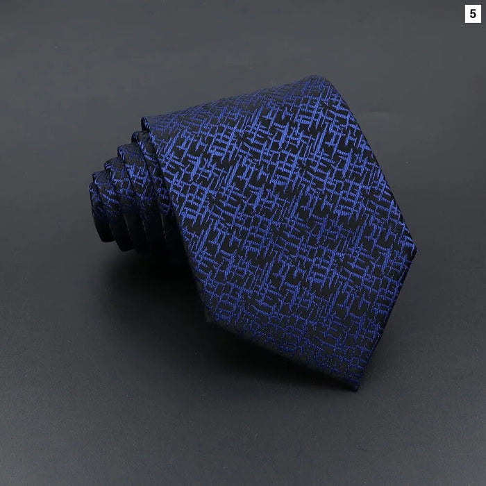 Classic Jacquard Plaid Tie For Business Weddings And Daily Wear