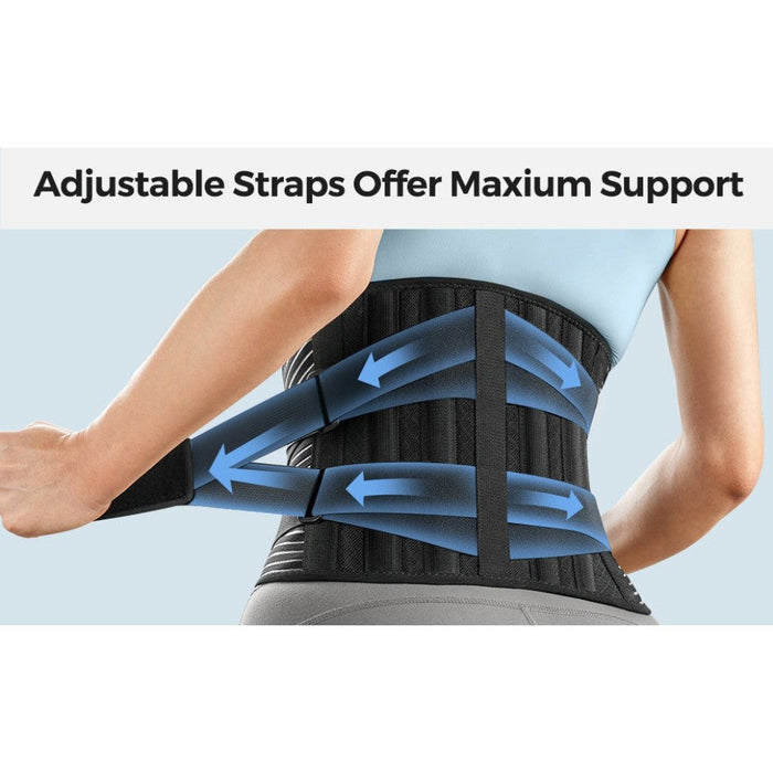 Anti-skid Breathable Back Brace Belt With 16-hole Mesh For Lower Back Pain Relief