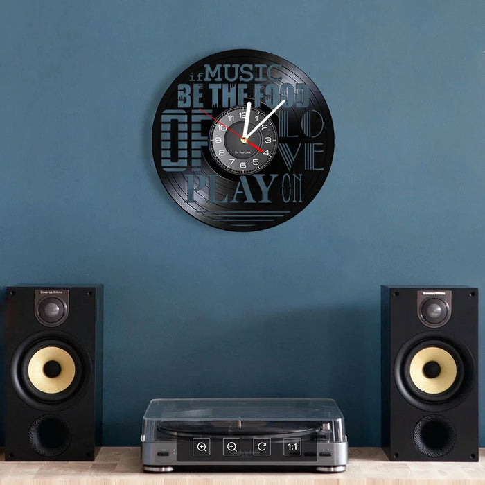 Shakespeare Quote Vinyl Record Clock