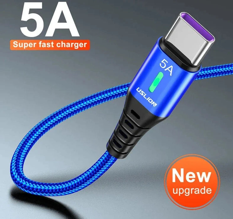 Fast Charging Usb C Cable For Samsung S21/S20 Xiaomi Mi 11 5A