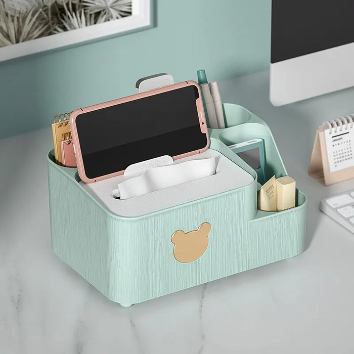 Multi Functional Tissue Storage Box For Living Room Desktop