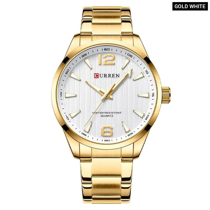 Fashion Watches For Men Quartz Luminous Hands Wristwatches Business Stainless Steel Band Clock Male