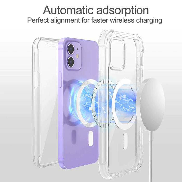 Iphone12 Pro 360 Full Body Clear Case With Built In Screen Protector