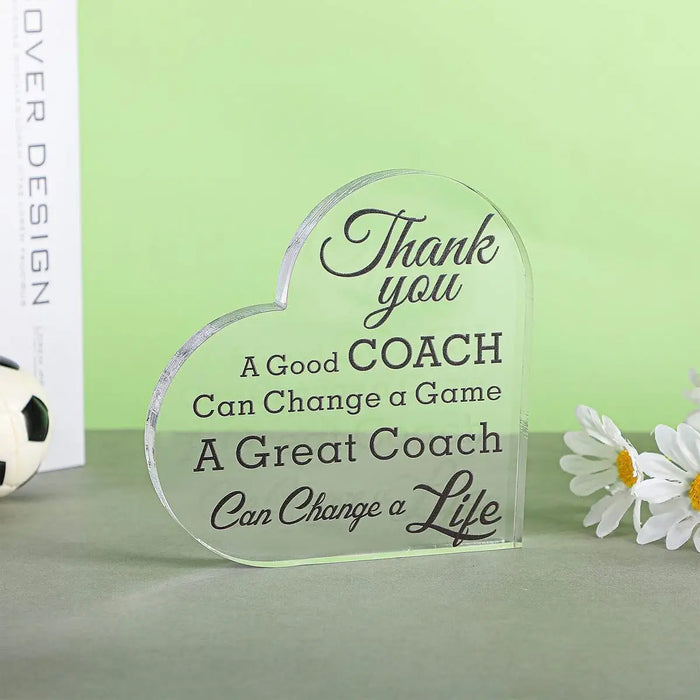 Coach Appreciation Gift Set Acrylic Desk Decor