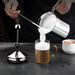 Stainless Steel Manual Milk Frother For Coffee And Cream