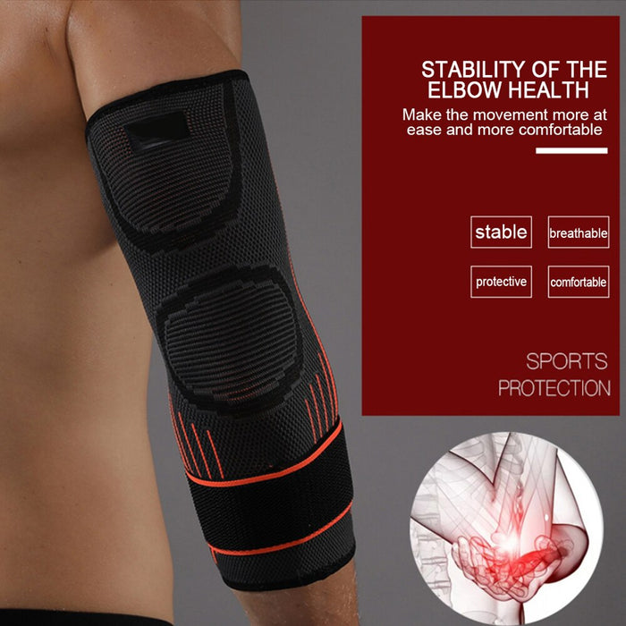 1 Pc Elastic Elbow Protective Bandage Absorb Sweat Pad For Basketball