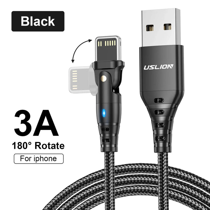 Fast Charging 180 Usb Cable For Iphone 14/13/Mini/Pro Max