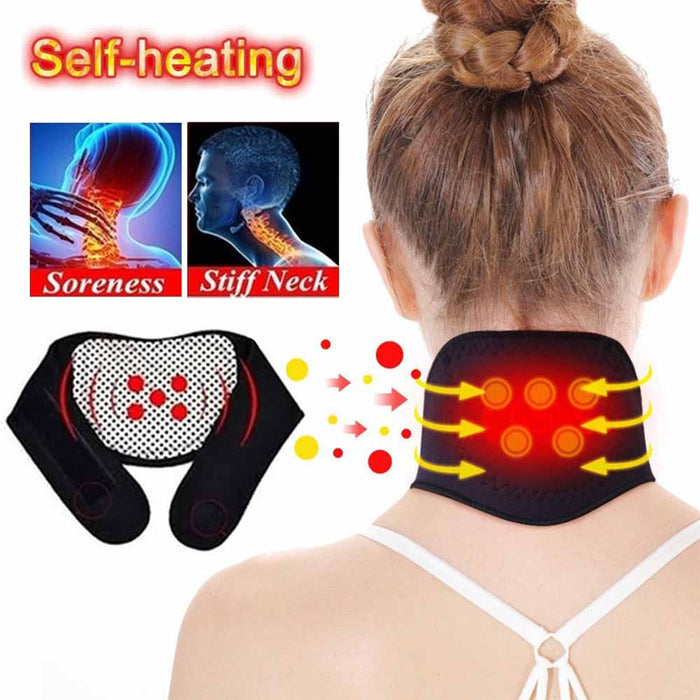 Self Heating Magnetic Therapy Neck Wrap Belt For Pain Relief Cervical Vertebra